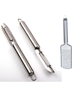 Renas Store Soyacak Rende 2li Set Paslanmaz Çelik Inox (1314)