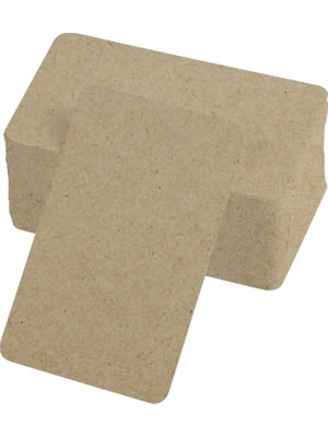 Ozcmax Boş Kelime Kartları 5x8 cm - 50 Adet Oval Kenarlı | Tabu &amp; Not Kartları - Kraaft