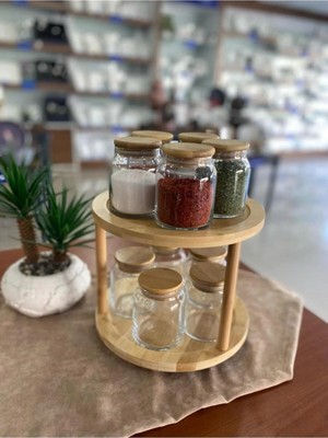 Empressco Mien Bambu 360 Derece Döner Stantlı Sunumluk Organizer Düzenleyici 2 Katlı Baharatlık - Fiyatı, Yorumları