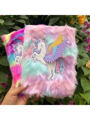 Ozcmax Unicorn Tasarımlı Peluşş Hatıra Defteri