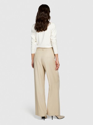 Sisley %100 Liyosel Düşük Bel Pantolon Kadın Vizon Pantolon - 323A4BJFLF02Z