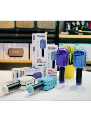 Hereveoyuncak Kablosuz Hoparlörlü Karaoke Mikrofonnu