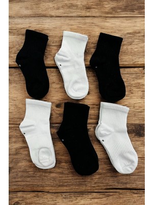 Tibo 6 Çift Burun Dikişsiz Düz Tenis Çocuk Soket