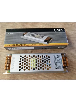 Cata 12,5 Amper 150W Ultra Slim Şerit LED Trafosu Klemensli CT-2675
