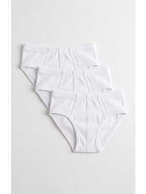 Obje Erkek Çocuk Beyaz 3'lü Slip