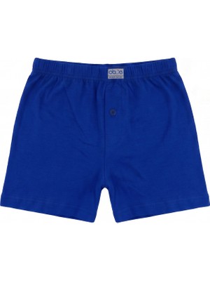 Obje Erkek Çocuk Saks Mavi Penye Boxer