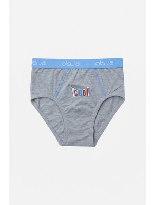 Obje Ekek Çocuk Gri Dıştan Lastikli Slip