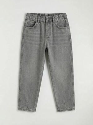 LC Waikiki Gri Beli Lastikli Loose Fit Erkek Çocuk Jean Pantolon