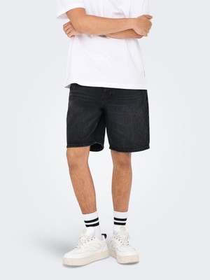 Only & Sons Onsedge Black 2047 Taı Dnm Shorts Noos Erkek Siyah Şort - 22032047