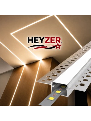 Heyzer 12×15 Trimless LED Profili Alüminyum 3 Metre Uzunlukta Estetik Aydınlatma Çözümü