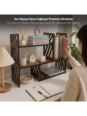 Vigo Wood Masaüstü Kayar Kitaplık