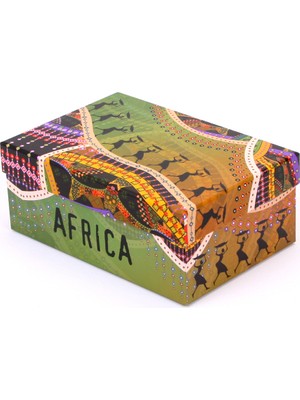 Decobox Afrıcan Dekoratif Hediye Kutusu (22,5x15x9 cm.)
