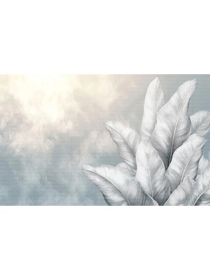 Arterior Wallpaper Beyaz Yapraklar Poster Duvar Kağıdı