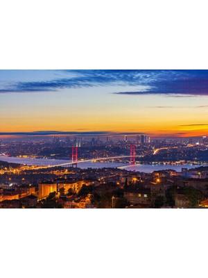 Arterior Wallpaper Gün Batımında Istanbul Boğazı Poster Duvar Kağıdı
