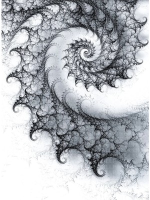Arterior Wallpaper Monokrom Spiral Poster Duvar Kağıdı