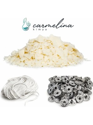 Carmelina Soya Parafini 1kg+2mt Mum FİTİLİ+10ADET Çıtçıt