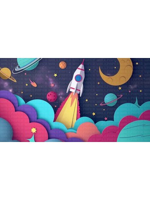 Arterior Wallpaper Çocuk Odası Uzay Serisi 12  Çocuk Odası Poster Duvar Kağıdı