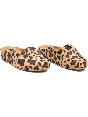 Pierre Cardin PC-55371 Z Bej Leopar Kadın Terlik