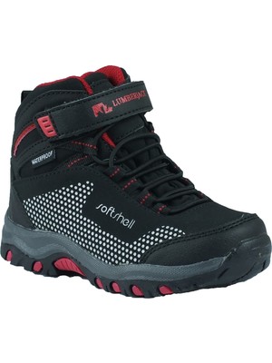 Lumberjack Fuller Çocuk Su Geçirmez Outdoor Bot 100263736 Siyah - Kırmızı 31 Numaralı Rahat Taban