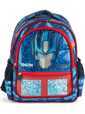 Transformers Lisanslı Optimus Prime Okul Çantası - 3 Bölmeli Pvc Panelli Ilkokul Sırt Çantası