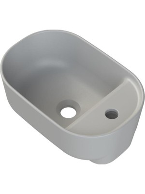 Turkuaz Cerastyle Aqua Tezgahüstü Mat Gri Lavabo 42*28 cm