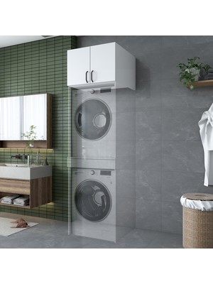 Rani KD115 Çamaşır Makinesi Dolabı Üst Modül Beyaz