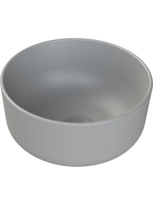 Turkuaz Cerastyle Aqua Tezgahüstü Mat Gri Lavabo Ø33 cm