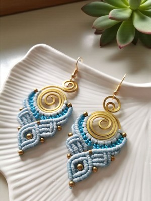Halley Concept Makromeli Spiral Pirinç Küpe