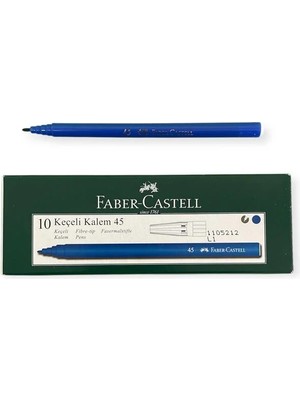 Faber-Castell 10'lu Mavi Keçeli Kalem Seti 45 Ölçüler ile Sıra Dışı Yazım Konforu