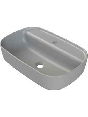 Turkuaz Cerastyle Aqua Tezgahüstü Mat Gri Lavabo 60*40 cm