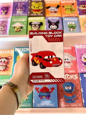 C&On Design Şimşek Mcqueen Bricks Yapı Oyuncak (Sürpriz Oyuncak Hediyeli)