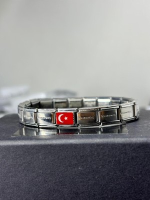C&On Design Italyan Charm Bileklik Türk Bayrağı Temalı