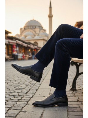 Ayakmod 916 Hakiki Deri Siyah Erkek Klasik Ayakkabı