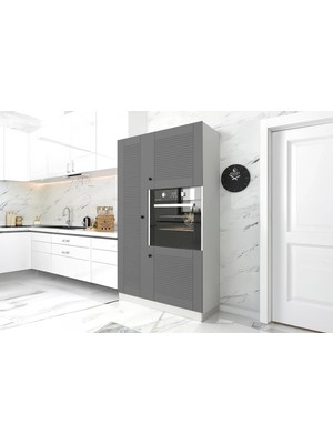 Kenz Life Kenzlife Membran Ankastre Fırın Dolabı Banu Gribyz Panjur 180*100*56 Mebran Kapak Mdf Gövde
