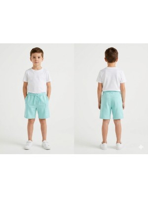 Benetton  Erkek Çocuk Yanları Cepli Bermuda Şort
