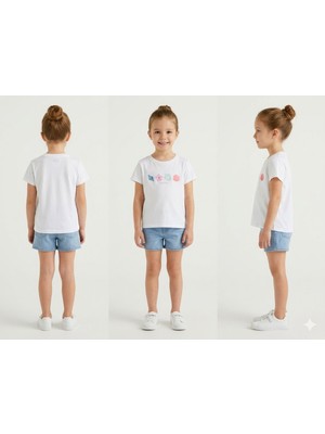 Benetton  Kız Çocuk Etekli T-Shirt