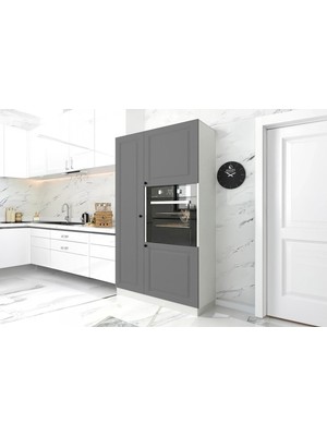 Kenz Life Kenzlife Membran Ankastre Fırın Dolabı Banu Gribyz Çerçeve 180*100*56 Mebran Kapak Mdf Gövde