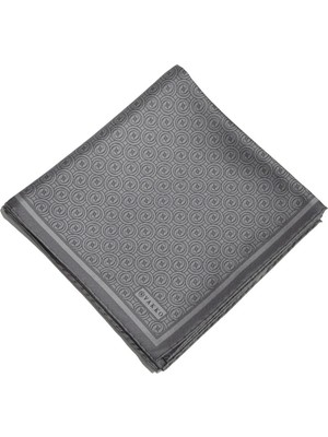 Vakko Tivil Monogram Ipek Eşarp 41408-AÇIK Gri