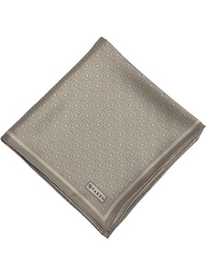 Vakko Tivil Monogram Ipek Eşarp 41408-VIZON