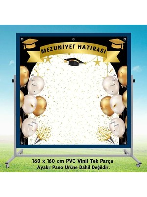 Ti Play Mezuniyet Fotoğraf Panosu 160X160 cm Pvc Vinil Tek Parça Model 04