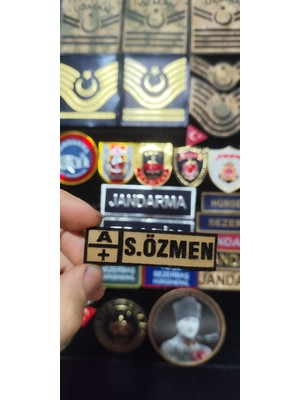 Çukurova Ütü Bizon Derisi, Jöh Komando Anafarka Şapka Için 2 cm x 7 cm Isimlik, Cırtlı,