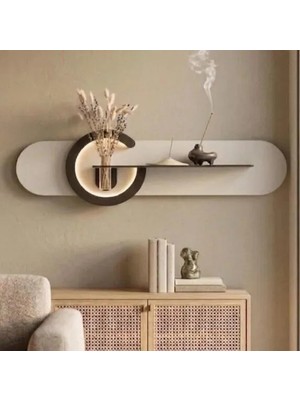Dedeler Dekor Pilli Led’li Paris Dekoratif Raf 100X35 cm Modern Saksılı Çiçeklik