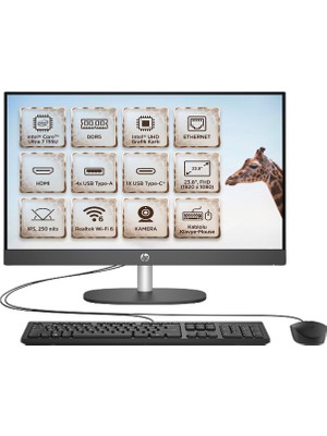 Hp Proone 240 G10 Intel Core Ultra 7 155U 16GB 1tb SSD 23.8" Fhd Freedos All In One Pc D21FRET 003