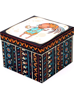 Decobox Afrıcan Dekoratif Hediyekutusu (25x25x20 cm.)