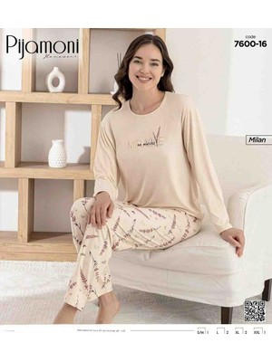 Pijamoni 7600 Pamuk Mevsimlik Bayan Pijama Takım