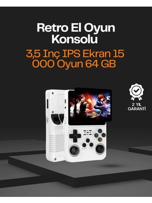 Genel Tedarik Taşınabilir Retro Oyun Konsolu – 15.000 Oyun, 64 GB Depolama, IPS Ekran