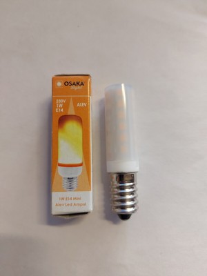 Empressco Mini Şömine Alev Efektli LED Ampul, E14, 2200K, 15X65MM, Parlak ve Şık