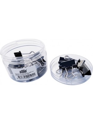 Stilo Kıskaç Siyah 19 mm ( 12'li Kutu )