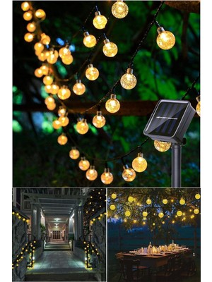 Empressco 50 Ledli Güneş Enerjili Bahçe Kristal Dekorasyon Aydınlatması