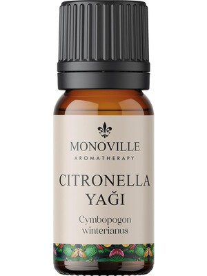 Ohbe Express Monoville Citronella Uçucu Yağı 10 ML%100 Saf ve Doğal (Citronella Oil)